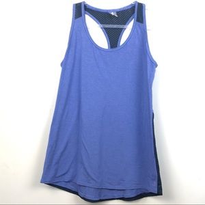 Calia Mesh Layer Tank Blue/Black Size Medium
